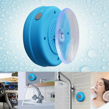 Mini Bluetooth Speaker Shower Subwoofer Waterproof Handsfree Loudspeaker with Suction Cup Mic for Bathroom Pool Beach Car Phone - Electronics