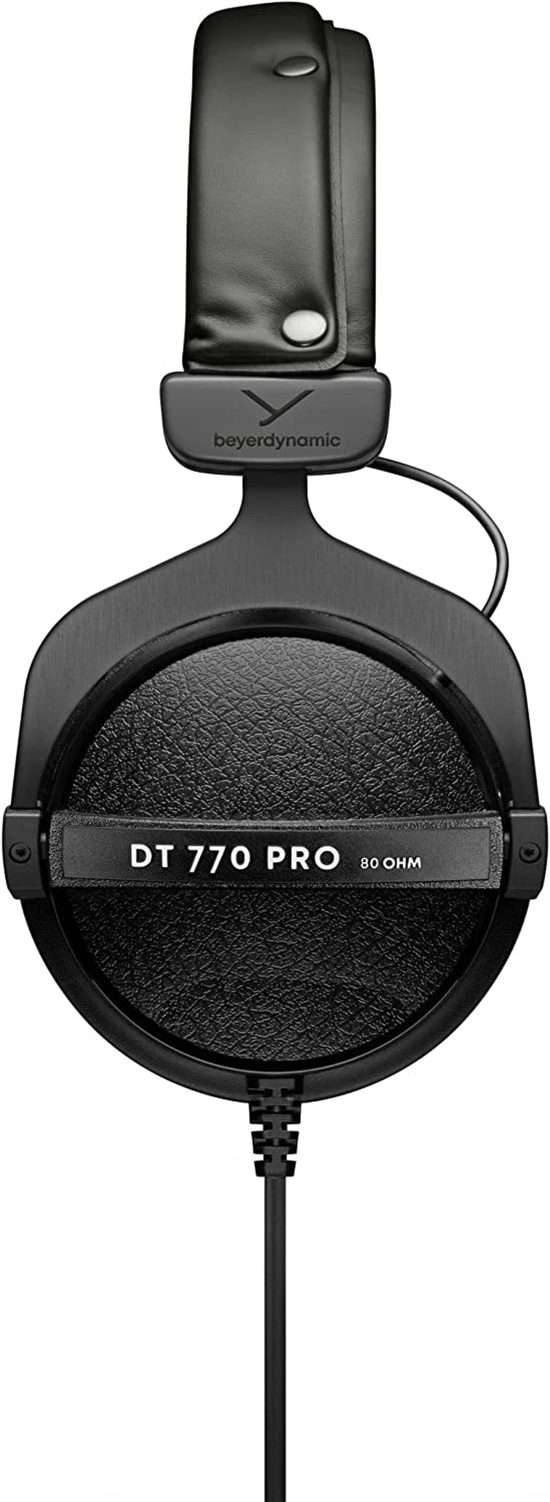 PRO 80 Ohm Over-Ear Studio Headphones in Gray. Enclosed Design.