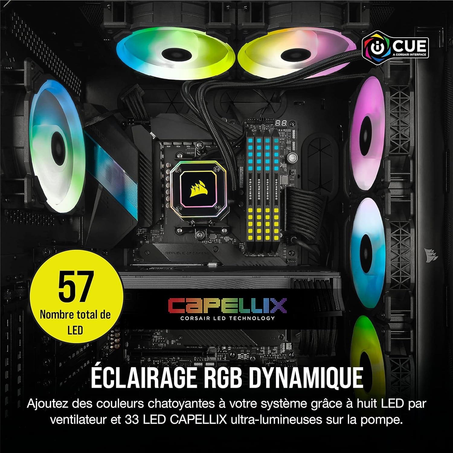 Icue H150I Elite Capellix Liquid CPU Cooler.