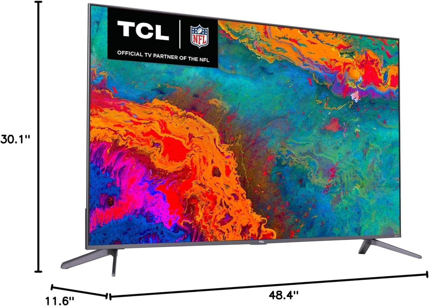 55-Inch 5-Series 4K UHD Dolby Vision HDR QLED Roku Smart TV.