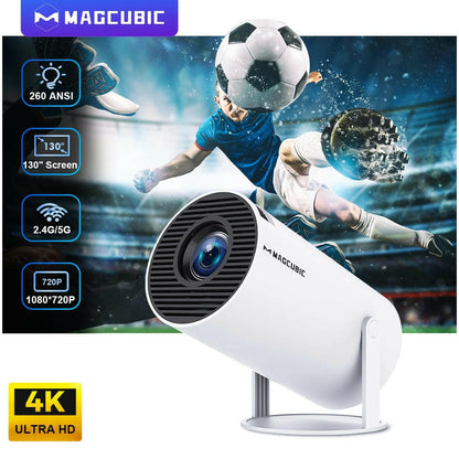 Projector HY300 PRO 4K Android 11 Dual Wifi6 260ANSI Allwinner H713 BT5.0 1080P 1280*720P Home Cinema Outdoor Projetor - Electronics