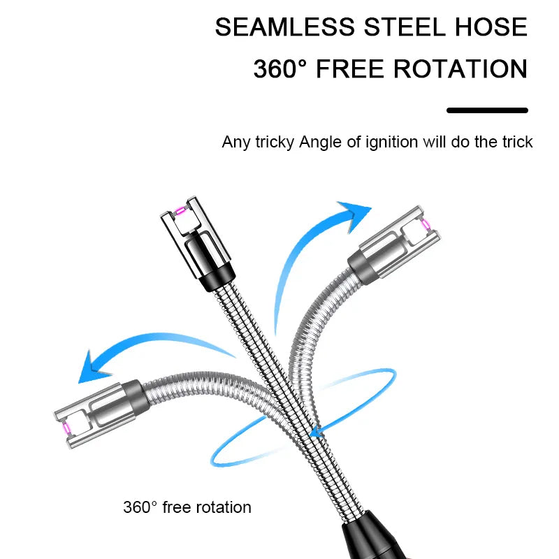 USB Rechargeable Electric Windproof Lighter Candle Lighters BBQ Arc Long Neck