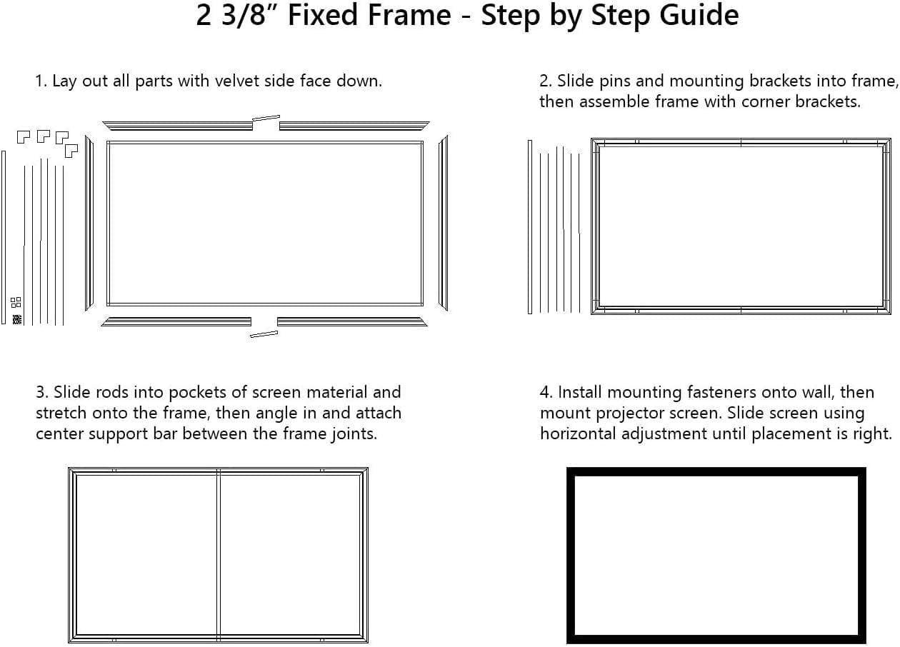 STR Series 6 Piece Home Theater Fixed Frame 4K / 8K Ultra HD, HDTV.