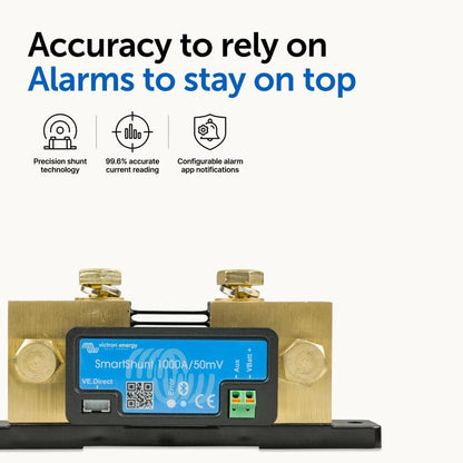 Smartshunt Battery Monitor (Bluetooth) - Victron Smart Shunt - 6.5V-70V, 1000 Amp.
