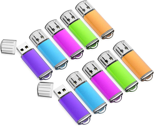 32GB Flash Drive USB 2.0 Flash Memory Stick Drive 10 Pack.