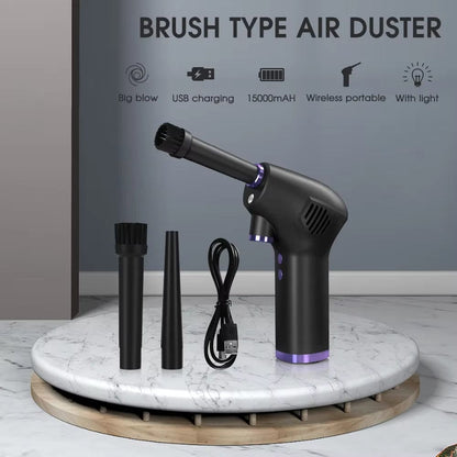 Wireless Air Duster USB Dust Blower Handheld Dust Collector.