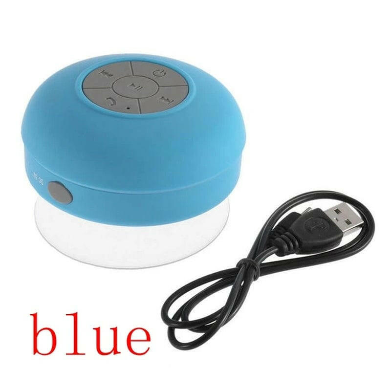 Mini Bluetooth Speaker Shower Subwoofer Waterproof Handsfree Loudspeaker with Suction Cup Mic for Bathroom Pool Beach Car Phone - Electronics