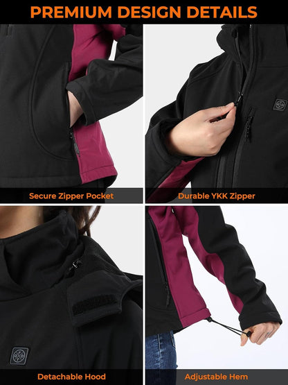 Women'S Slim Fit Heated Jacket with Battery, Heated Coat.