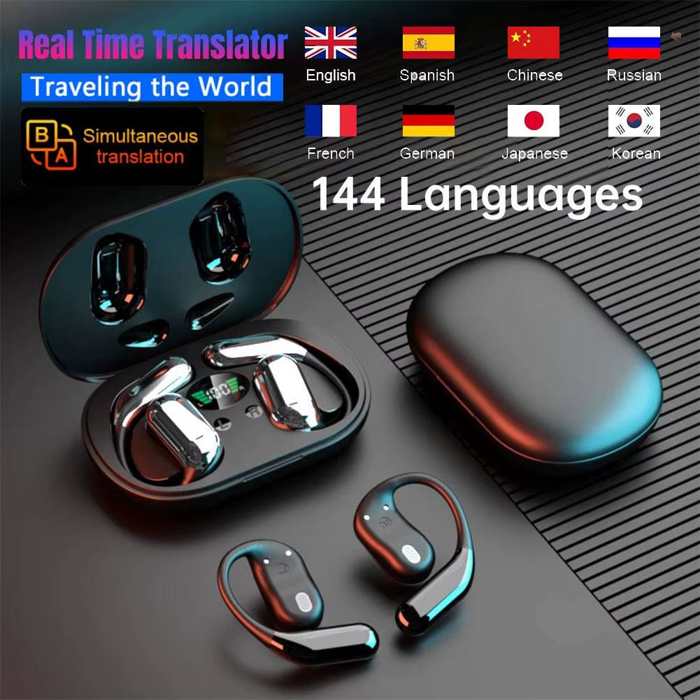 3-In-1 AI Translator Earbuds 144 Languages Noise Cancelling - Electronics