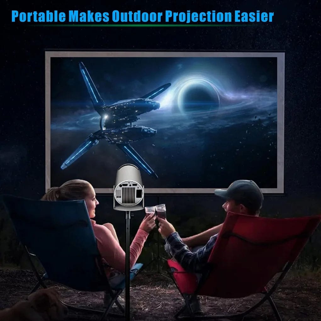 Mini Projector,Hy300 Pro Smart Projector,4K Projector with Wifi 6 and Bluetooth 5,Portable Projector with Android 11, Automatic Keystone Correction,180 Degree,130 Inch Display - Electronics