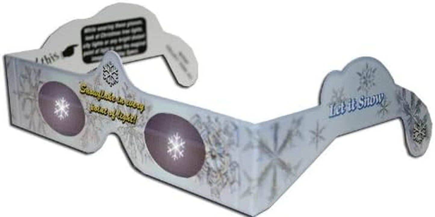 3D Christmas Glasses - 10 Pack Holiday Specs - Hologram Holiday Images.