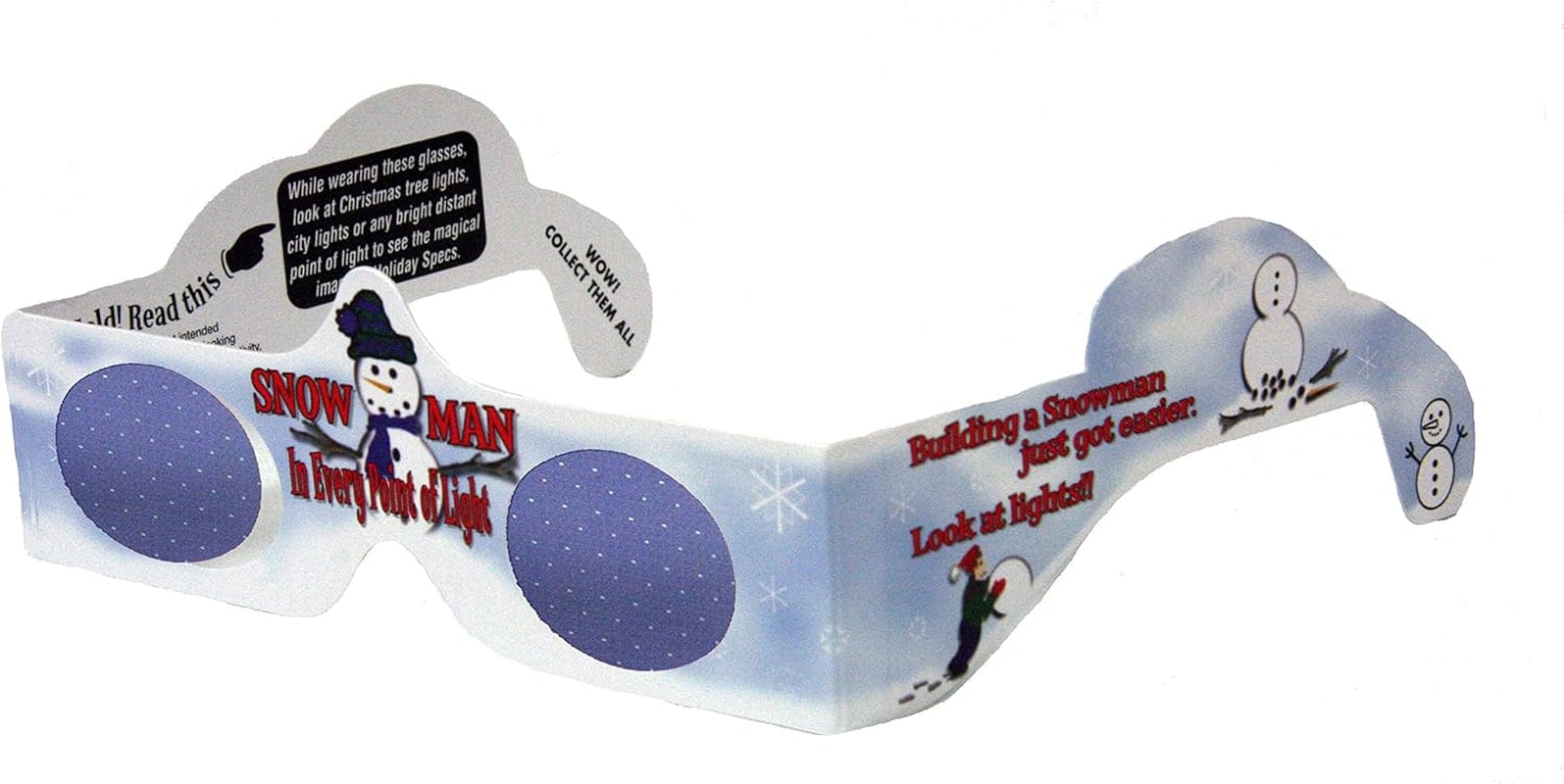 3D Christmas Glasses - 10 Pack Holiday Specs - Hologram Holiday Images.