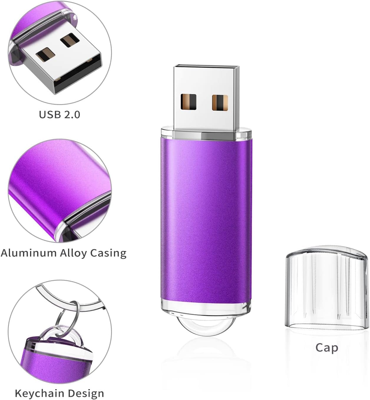 32GB Flash Drive USB 2.0 Flash Memory Stick Drive 10 Pack.