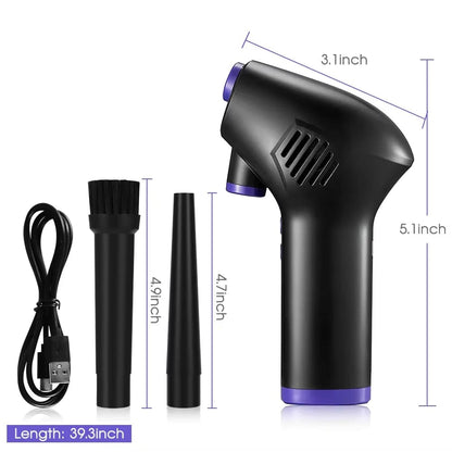 Wireless Air Duster USB Dust Blower Handheld Dust Collector.