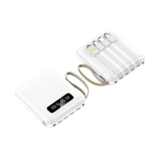 SAFE and STABLE Mobile Power! Portable Charger with Built in Cables,10000Mah Mini Power Bank,4 Output 3 Input External Battery Pack Phone Charger Smart Devices and Cell Phone20% Off - Electronics