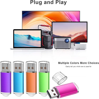 32GB Flash Drive USB 2.0 Flash Memory Stick Drive 10 Pack.