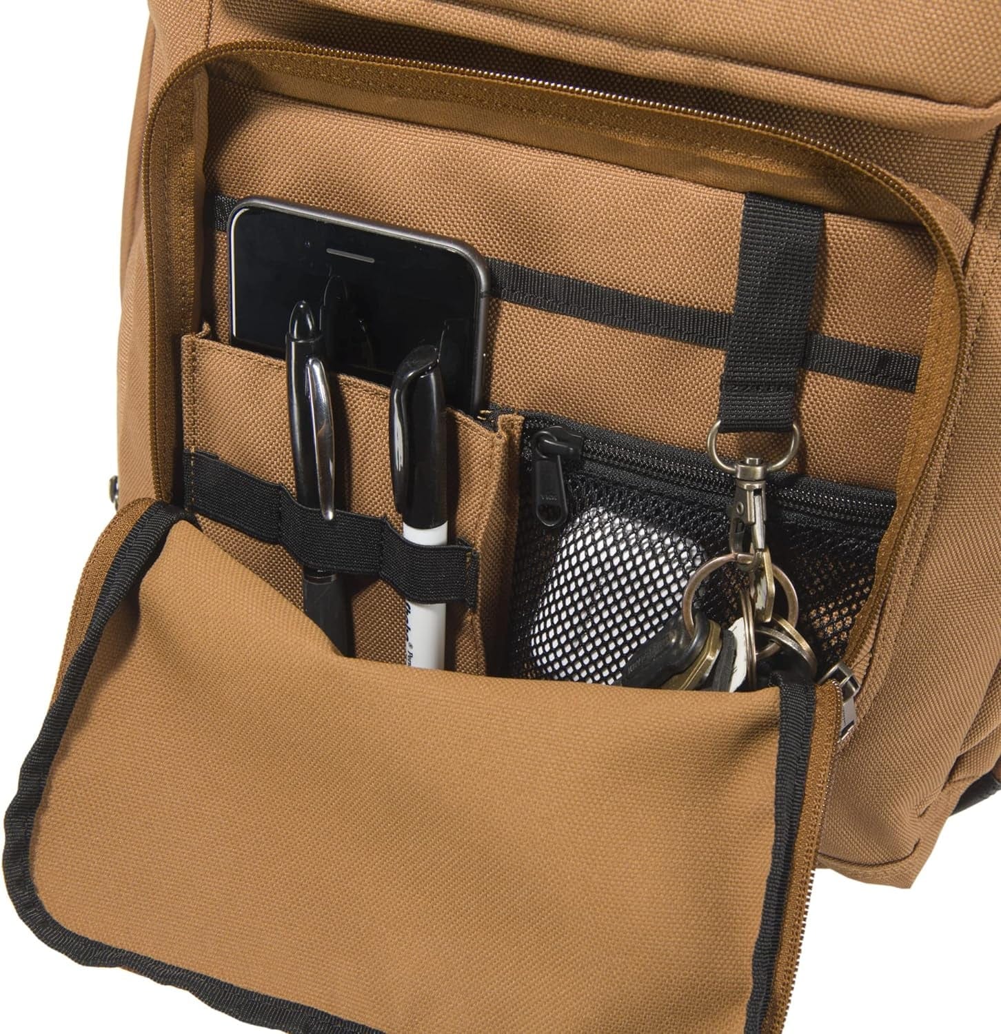 35L Triple-Compartment Backpack  Brown.