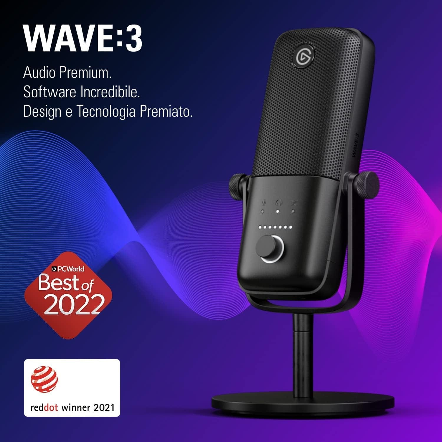 Wave:3 - Premium Studio Quality USB Condenser Microphone.