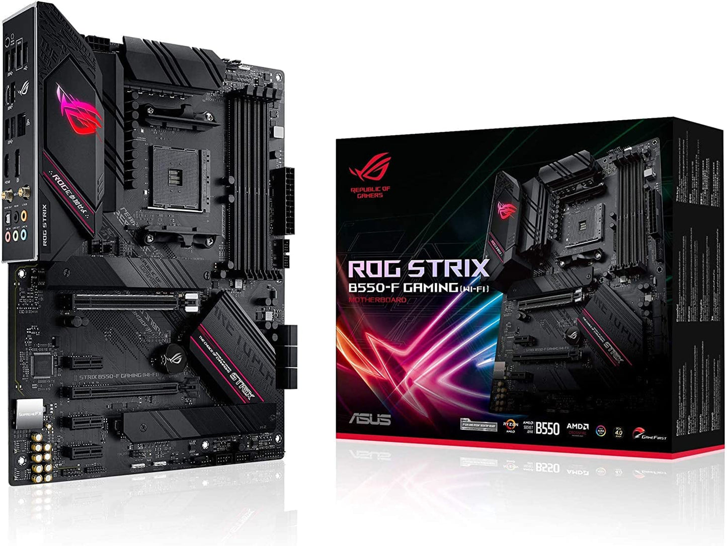 ROG Strix B550-F Gaming AMD AM4 ATX Motherboard with Wifi 6.