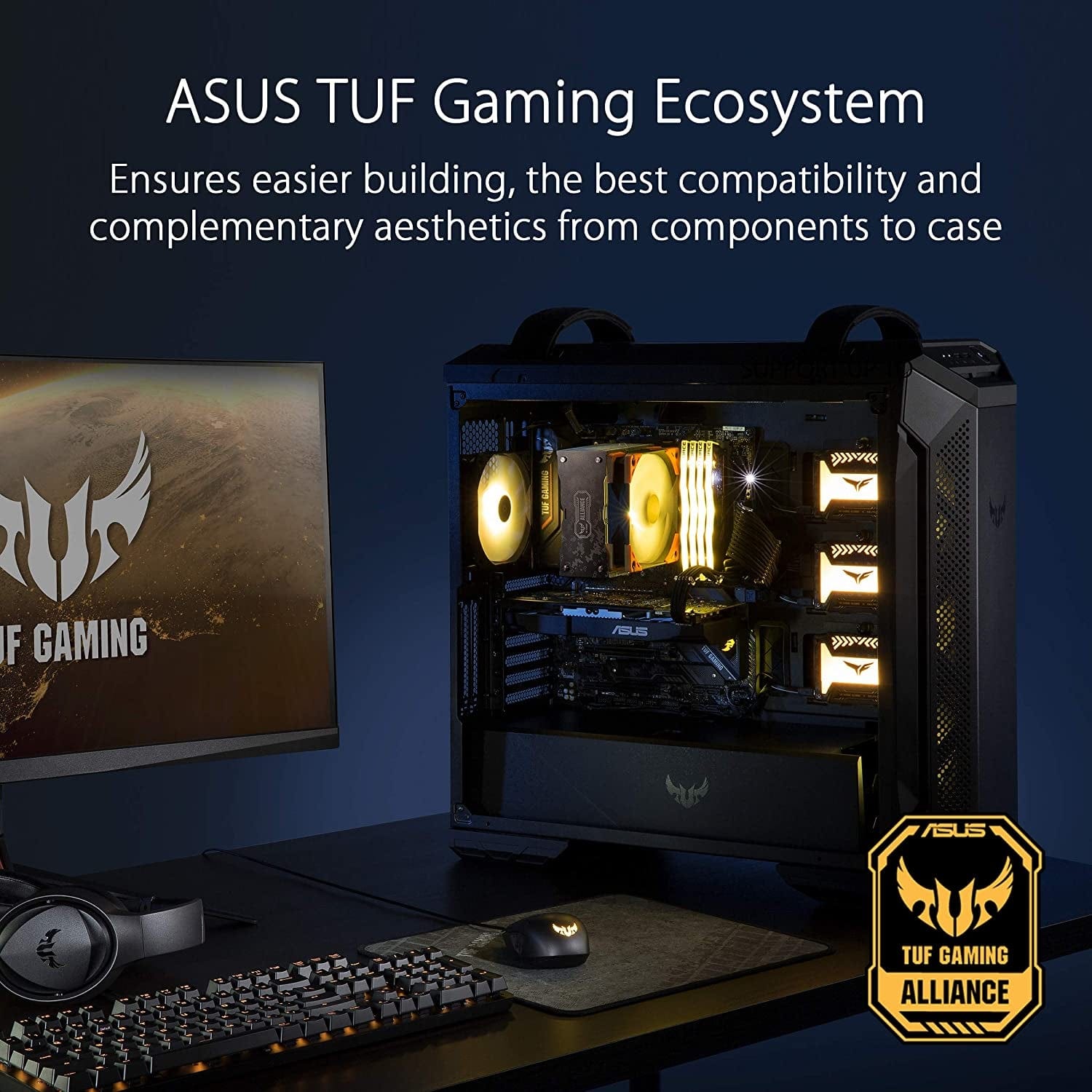 TUF Gaming GT501 Mid-Tower Computer Case for up to EATX.