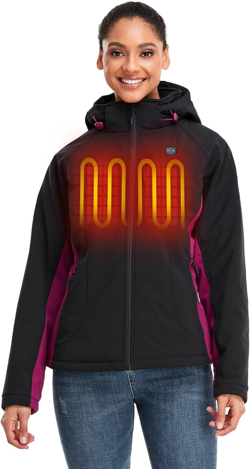 Women'S Slim Fit Heated Jacket with Battery, Heated Coat.