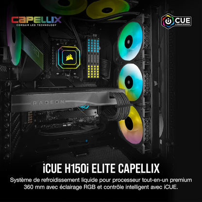 Icue H150I Elite Capellix Liquid CPU Cooler.